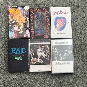 Red Hot Chili Peppers Vintage Music Cassette Tape Collection - Genesis Bad Rush